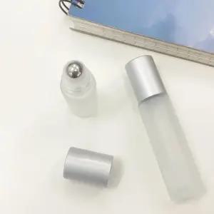 여행용 롤링 컬러 유리 롤온 공병 반투명 화이트 10ml 아로마공병 롤온병