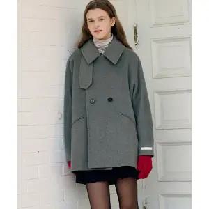 [드로우핏 우먼](신세계 사우스시티)울 돌먼 핸드메이드 하프코트 [2COLOR]