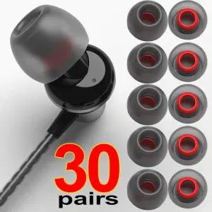 이어캡 이어폰 고무캡 소니 Sony 화웨이 샤오미 45mm 인이어 유선 헤드셋용 실리콘 교체 이어팁 캡 1-30쌍
