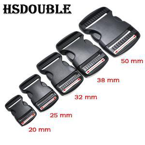 2개/갑 20-50mm 플라스틱 하드웨어 듀얼 조정 가능 측면 릴리스 버클 Molle Tatical 배낭 벨트 가방 부품