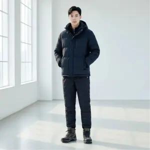 아인리 남여공용 방한 방수 패딩보온 바지 기모팬츠 조거 겨울 작업복 남자 남성 방한복 융팬츠