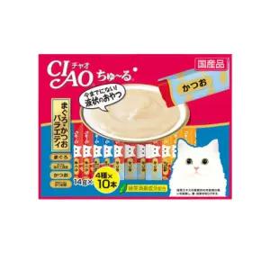 이나바 챠오츄르 CS-132 참치+가다랑어버라이어티40p아기고양이간식 새끼 스틱 천연 모음 애완