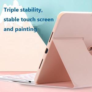 삼성 갤럭시 S10 라이트 10.9인치 2025 X400 탭 FE S9 A9플러스 A8용 키보드 케이스 360도 회전 스탠드