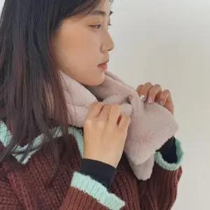 페이크퍼 미니 목도리 머플러 베이지 WFIQR4X