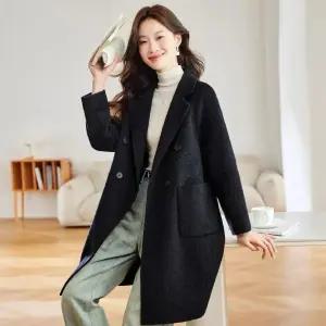 여자코트 모직 추동 리버시블 코트 슬림핏 하프 힛템