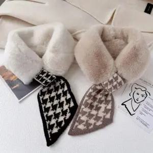 체크 명품 여자 캐시미어 여성 울 쁘띠 하운드 양모 WEDD6F2