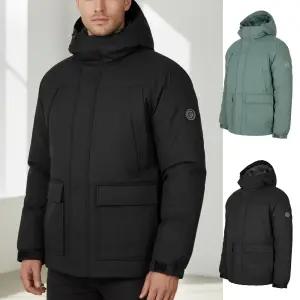 남성 겨울 하이넥 카고 건빵 웰론 헤비 방한 점퍼 캘리포니아 후드 패딩 251