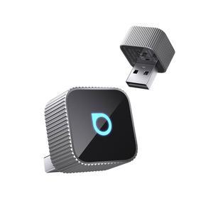 오토캐스트 미니 큐브 3.0 무선 카플레이 및 안드로이드 오토 어댑터 2026 u2013 플러그 앤 플레이, 빠른 자동 재연결(슬리버)