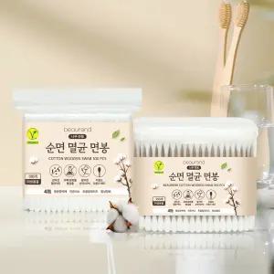 뷰렌드 순면 멸균 나무 면봉 뷰렌드 비건 순면 멸균 나무 면봉 350개입 X 3개 면봉 케이스 포함