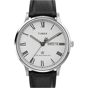 Timex 타이맥스 워터버리 손목시계 클래식 크로노 40mm 가죽 스트랩 남성용