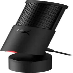 HyperX SoloCast 2 u2013 게이밍 USB 콘덴서 마이크 PC용 USB-C to USB-A 내장 팝 필터 내부 충격 마운트