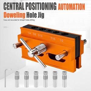 셀프 센터링 Doweling Jig Kit 수직 펀처 포켓 홀 지그 드릴 가이드 목공 도구