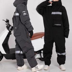 전신방한복 바이크 털 점프수트 낚시 전신 방수 슈트 패딩 벨벳
