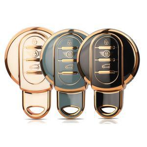 징유친 TPU 자동차 키 케이스 커버 폰드 홀더 쉘 (BMW 미니 쿠퍼 F55 JCW 클럽맨 컨트리맨 액세서리용)