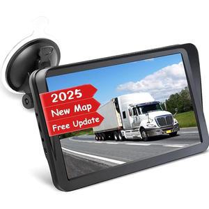 자동차 트럭 2025용 GPS 내비게이션 - 시스템 9인치 터치스크린 내비게이터 /CA /MX 지도 , 평생 업데이트, 음성 방송, 과속 카메라 경고, 차량 장치