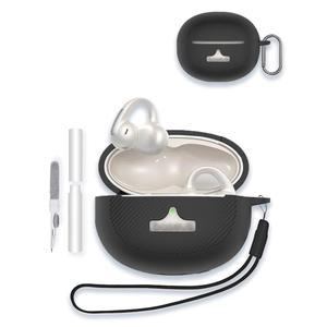 Baseus Bowie MC1 Pro 오픈 헤드폰용 포함, 이어 클리너 쉘, 및 방지 케이스, 클립온 키트 보호 실리콘 카라비너 블랙 긁힘 휴대용 소프트 WUNIAK 랜야드