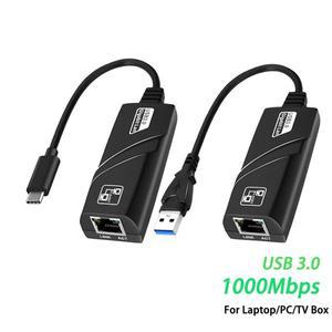 10/100/1000Mbps USB 3.0 유선 타입C-Rj45 랜 이더넷 어댑터 RTL8153 개 맥북 윈도우 노트북용 네트워크 카