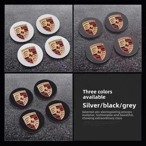 포르쉐 박스터 카이엔 파나메라 마칸 911 996 4개입 76/65mm 휠 센터 캡 로고 허브 커버 배지 엠블럼