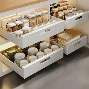 진열 정리 무타공 슬라이딩 책장 거실장 공간활용 서랍장 수납 꺼내쓰기쉬운 레일