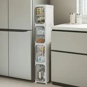 히츠룸 다용도 4단 틈새 수납장 20x33x127 COCH005