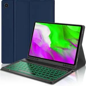 삼성 갤럭시 탭 A11 플러스 / A9 11인치 키보드 케이스 A11+ 11인치용 S 펜 홀더가 있는 블루투스 백라이트