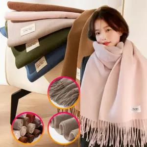 캐시미어터치 여성용 겨울 빅머플러 따뜻한 롱 목도리 방한용 40 x 200cm 11컬러
