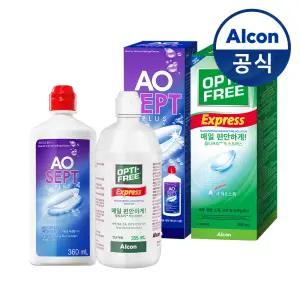 옵티프리 렌즈세척액 에이오셉 플러스 360ml 1개+익스프레스 355ml 1개