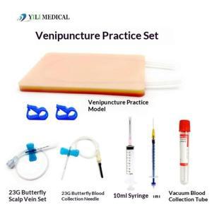 1세트 상처 피부 봉합 주사 훈련 간호사 정맥 모델 수혈 천자 IV 혈액 회귀 패키지 패드 포함