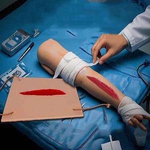 심부 절개 또는 찔림 상처 모델 실리콘 모의 피부 모듈 외과 봉합 실습