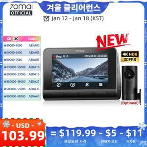 고품질 70mai 4K 블랙박스 A810S LEDR 슈퍼커패시터 4G LTE Wi-Fi 6 음성 제어 GPS ADAS 업그레이드 버전