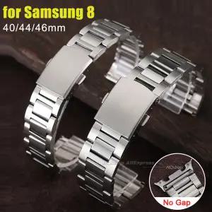 삼성 갤럭시 워치 8 클래식 46mm용 스테인리스 스틸 시계줄 갤럭시 워치 8 44mm 40mm용 팔찌 액세서리