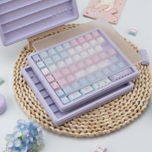 3층 프로스트 뚜껑 키캡 보관함 키 가방 케이스 체리 GMK OEM 프로파일 기계식 키보드 커버용