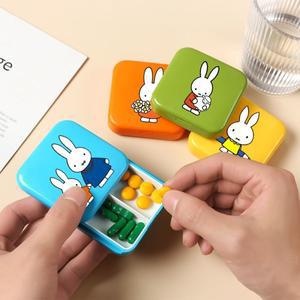 2025년  미피 약통 귀여운 만화 휴대용 데일리 보관 여행 및 가정용