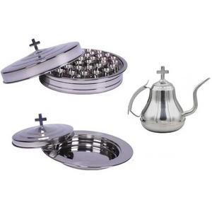 성만찬 성찬기 세트 예배용품 미사 부활절 단일 성배 스테인레스 포도주 십자가 성찬 떡그릇