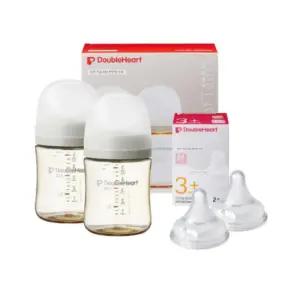 더블하트 신생아 젖병 출산 수유 준비물 160ml 베이지 BNS