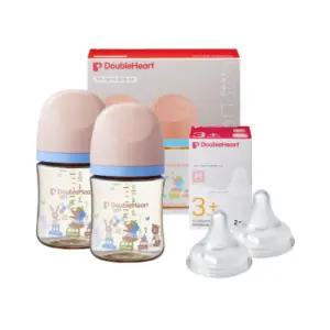 더블하트 아기 젖병 노꼭지 트윈팩 젖꼭지 M 애니멀 BNS