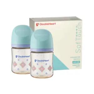 더블하트 가벼운 아기 수유 젖병 트윈팩 160ml 단청 BNS