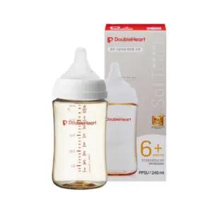 더블하트 아기 수유 젖병 출산 선물 240ml 젖꼭지 L BNS