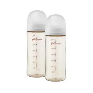 더블하트 아기 수유 젖병 330ml 트윈팩 노꼭지 그레이 BNS