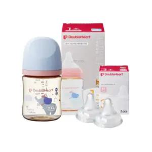 더블하트 신생아 캐릭터 젖병 160ml 젖꼭지 M 코끼리 BNS