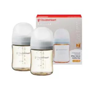 더블하트 젖병 트윈팩 수유 출산 용품 160ml 그레이 BNS