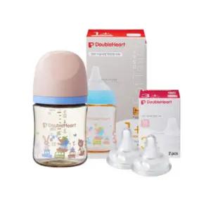 더블하트 신생아 캐릭터 젖병 160ml 젖꼭지 M 애니멀 BNS