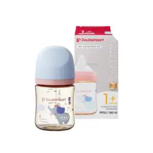더블하트 신생아 수유 젖병 160ml 젖꼭지 S 코끼리 BNS