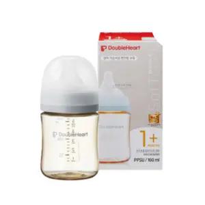 더블하트 신생아 수유 젖병 160ml 젖꼭지 S 그레이 BNS