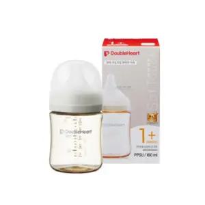 더블하트 신생아 수유 젖병 160ml 베이지 젖꼭지 S BNS
