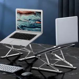 접이식 높이조절 휴대용 알루미늄 노트북 거치대 2단