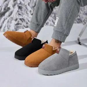 여자 남자 공용 캐주얼 퍼 털 안감 부츠 신발