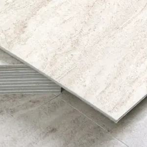 3T 점착식 데코타일 무광 트레버틴 베이지 AZTL16바닥보수 인테리어 베란다시공 사무공간 다용도 장판 셀프