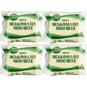 서울우유 체다슬라이스치즈 멀티II 450g x 4개