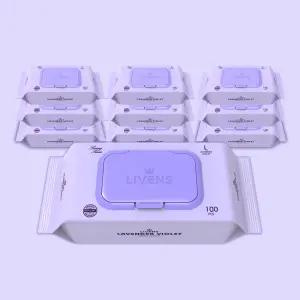 리벤스 라벤더 바이올렛 순수 물티슈 캡형 100매 * 10팩